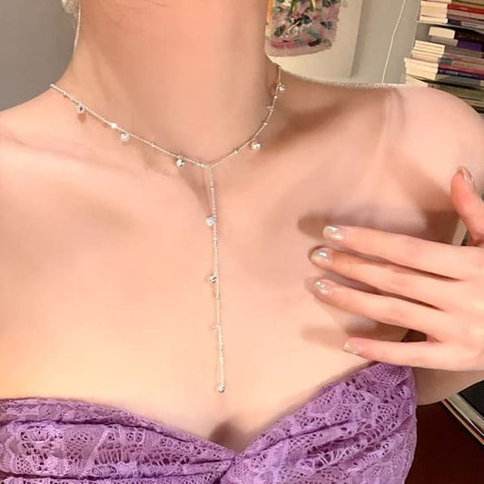 Lariat Necklace Station Bead Chain