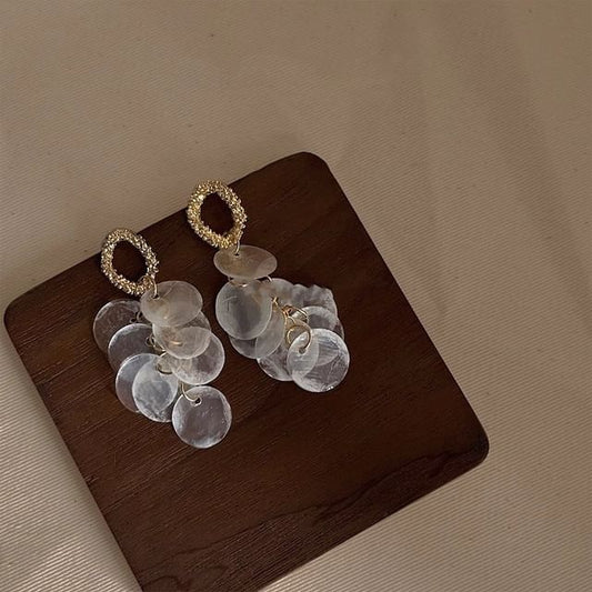 Shell Earring Fringed Drop