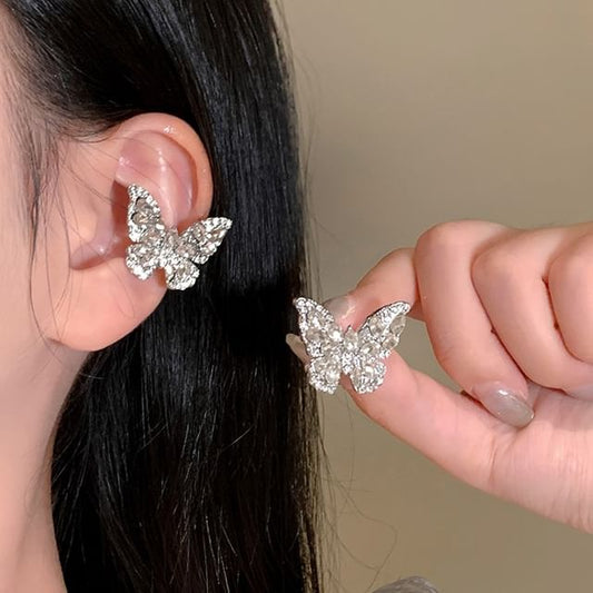 Ear Cuff Butterfly Rhinestone