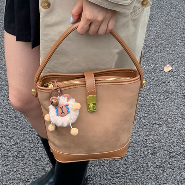 Leather Bag Piped Faux Crossbody