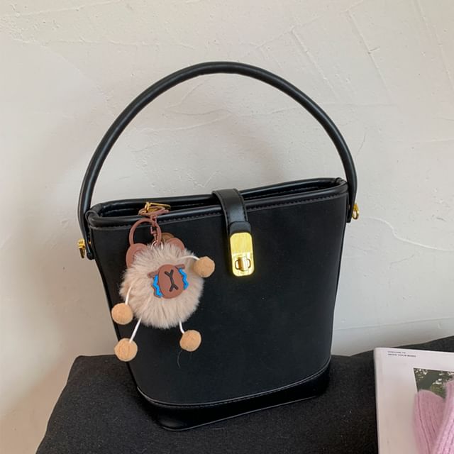 Leather Bag Piped Faux Crossbody