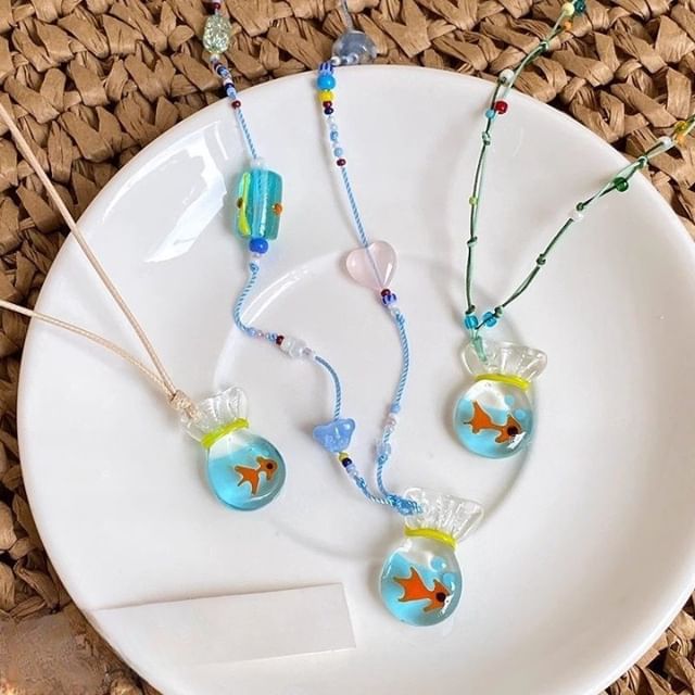 Resin Goldfish Necklace String