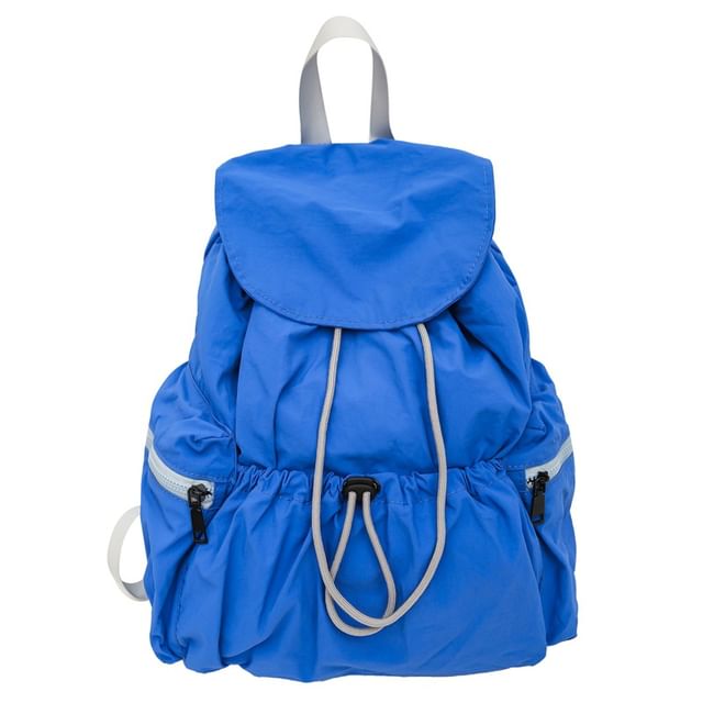 Nylon Drawstring Backpack Plain Unisex