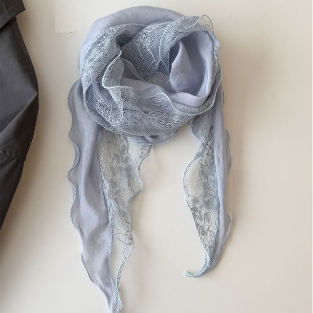 Edge Lace Scarf Lettuce Panel