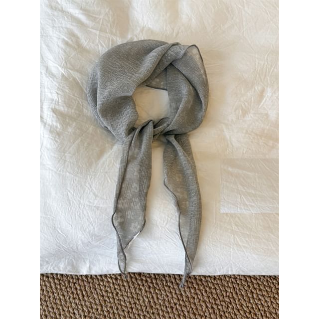 Scarf Sheer Floral Jacquard
