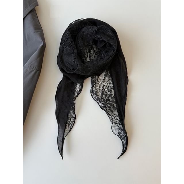 Edge Lace Scarf Lettuce Panel