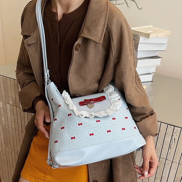 Crossbody Bag Accent Patterned Bow