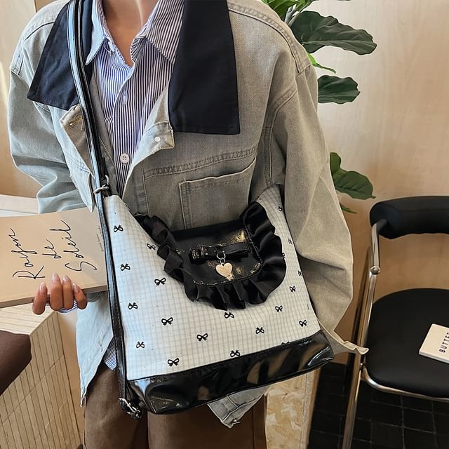 Crossbody Bag Accent Patterned Bow