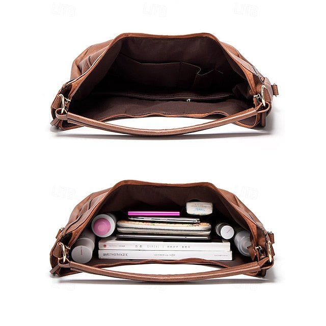 with Set Women's Hobo Wallet Faux Matching Leather Bag