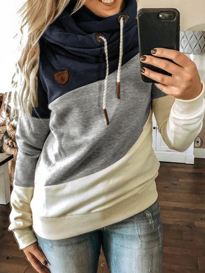 Multicolor Long Sleeve Hoodie Sweatshirt AD760