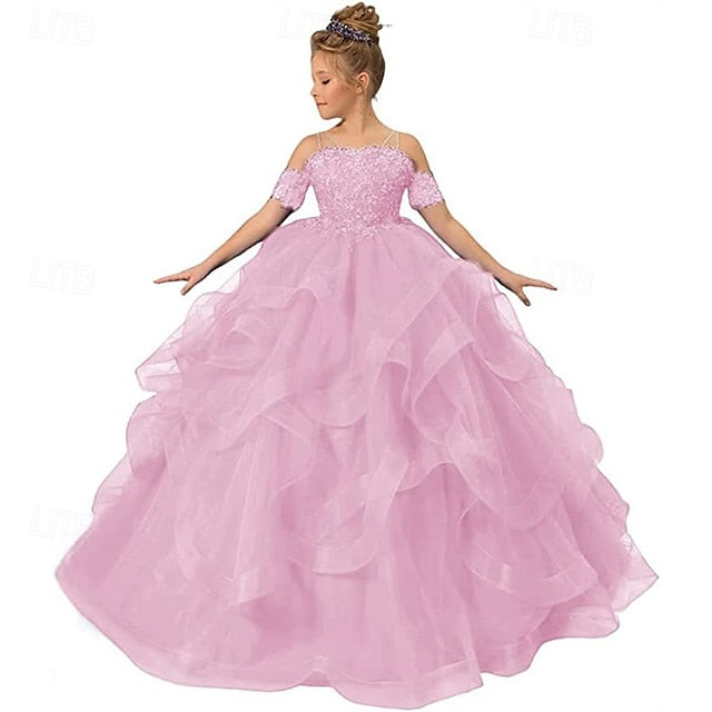 Girls' Princess Flower Dress Girl Kid's