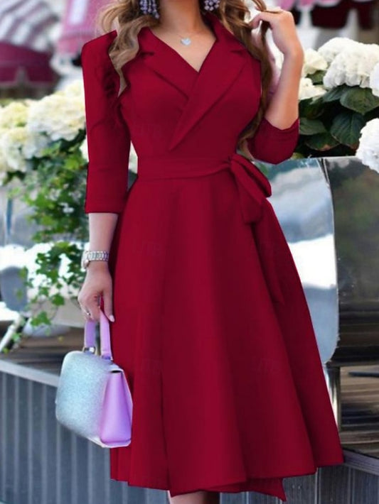 Women's Midi Dress A Line Dress Casual Daily Holiday