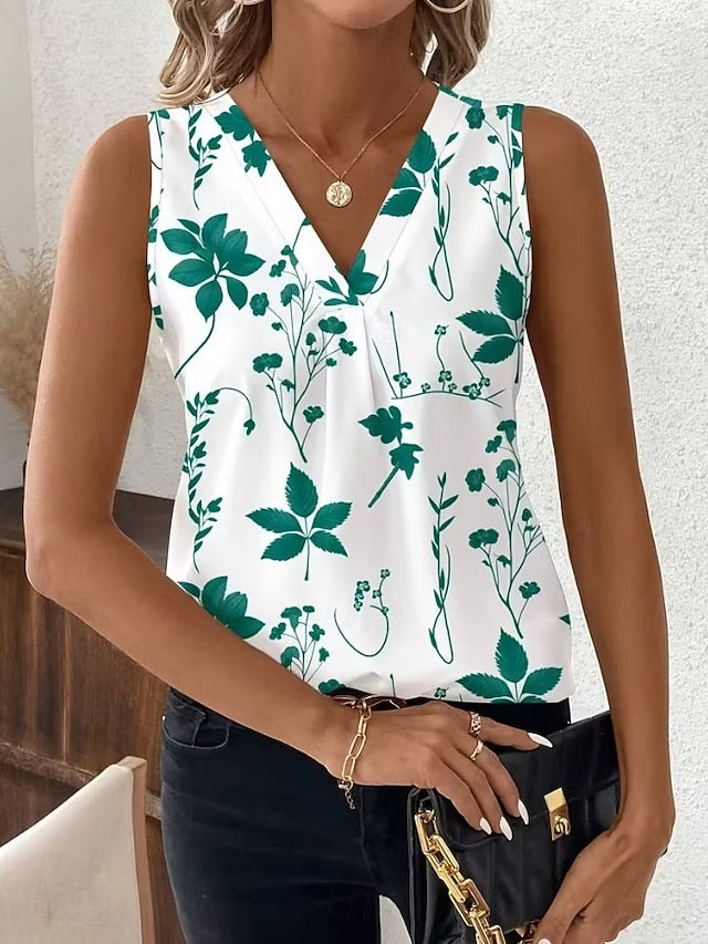 Women's Tank Top Floral Graphic Plants Elegant Vintage