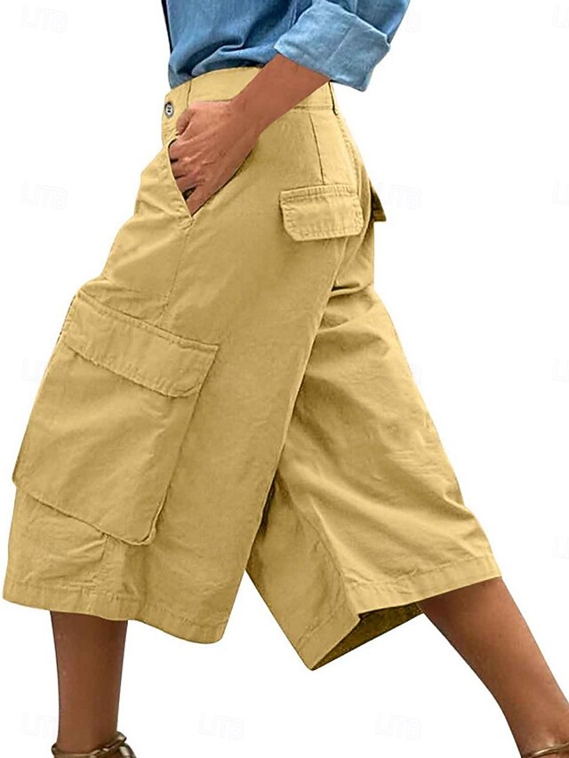 Women's Cargo Shorts Capri Pants Summer Shorts Fashion