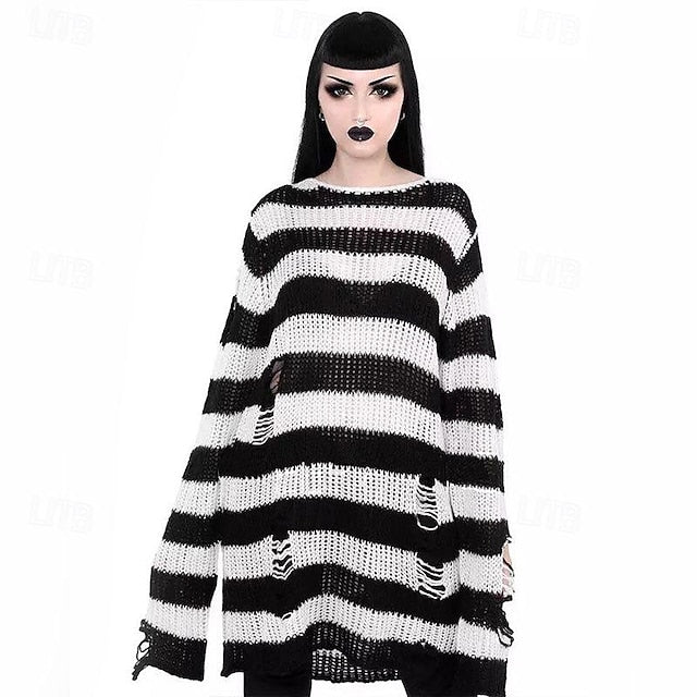 Punk & Gothic Y2K Rib Knit Knitted Cardigans Sweaters Fancy