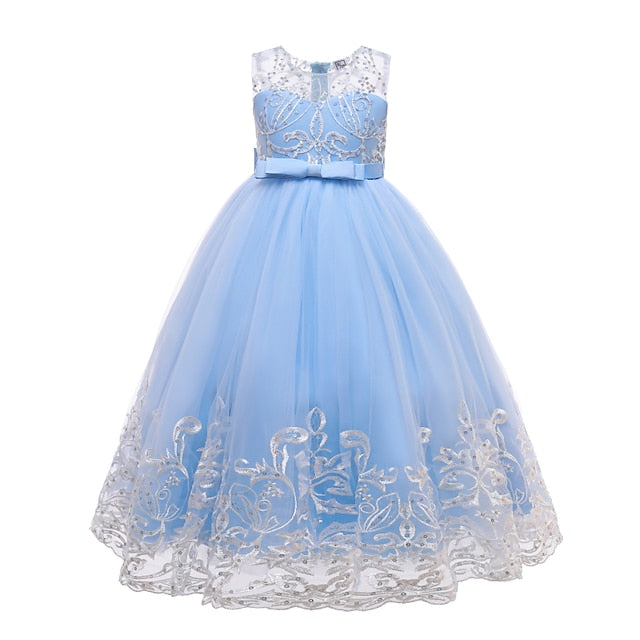 Sleeveless Kids Dress Girls' Flower Wedding Christening