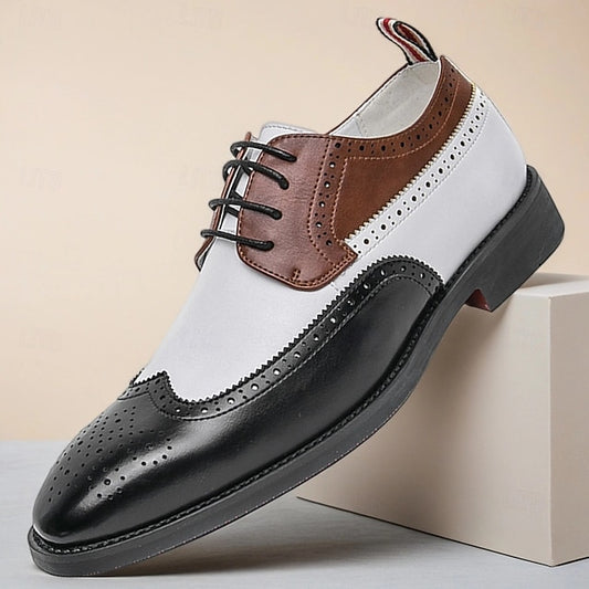 Wingtip with Men's White Brown Oxford and Shoes