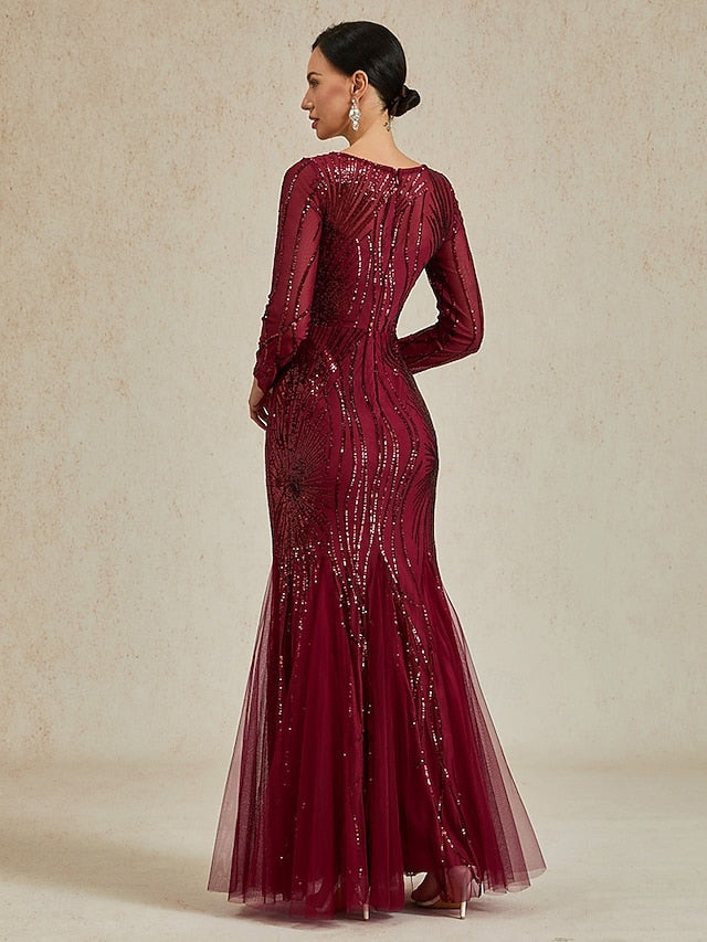 Women's Sequins Maxi Dress Sheath Dress Elegant Evening