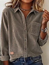 Women's Shirt Blouse Color Block Active Casual Long Sleeve