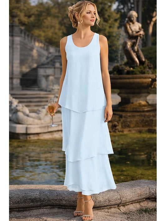 Sheath Column Ankle Length Wedding Guest Dress Formal Dresses