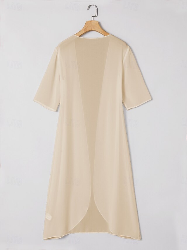 Women's Chiffon Tops Solid Color Elegant Stylish Half