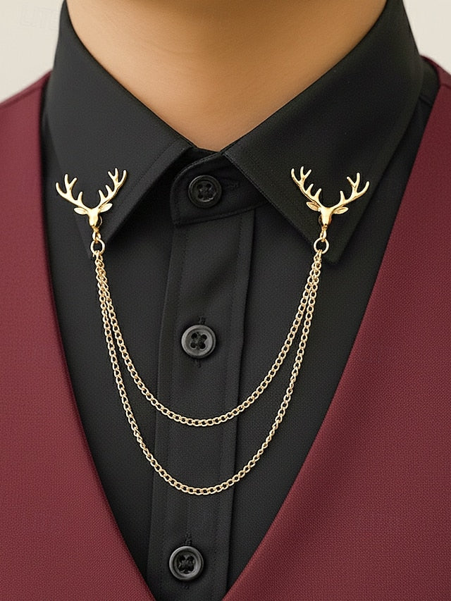 Christmas Alloy Men's Collar Reindeer Elegant – Pins