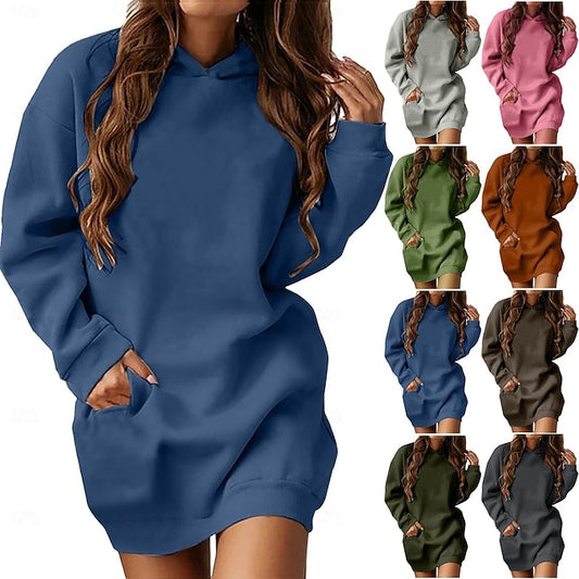Women's Mini Dress Hoodie Dress Casual Dress Fashion Modern