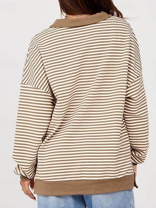 Women's T Shirt Tee Top Striped Fashion Stylish Classic