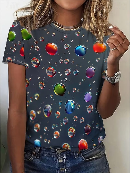 Women's T Shirt Print Graphic Abstract Vintage Stylish