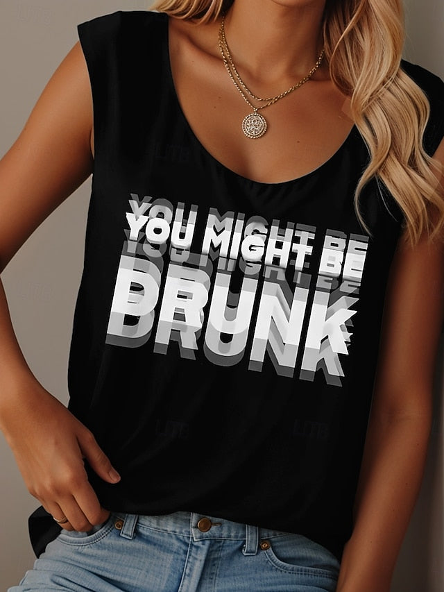 Women's Camisole Tank Top Print Graphic Letter Graffiti