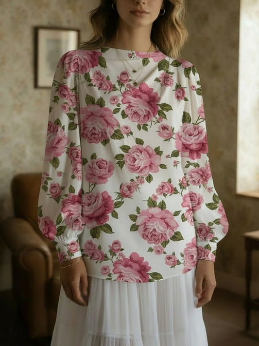 Women's Shirt Casual Shirt Blouse Print Floral Graphic
