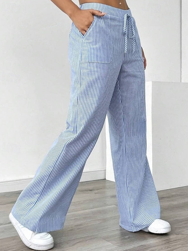 Women's Wide Leg Slacks Streetwear Casual Full Length