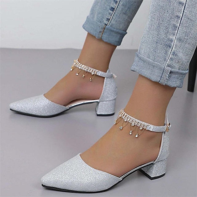 Women's Elegant Pumps Bridesmaid Shoes Bridal Wedding