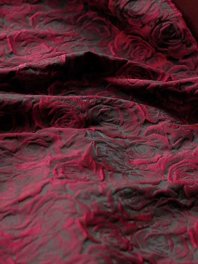 Evening Jacquard Mother Bride Gown the A-Line Red of Elegant