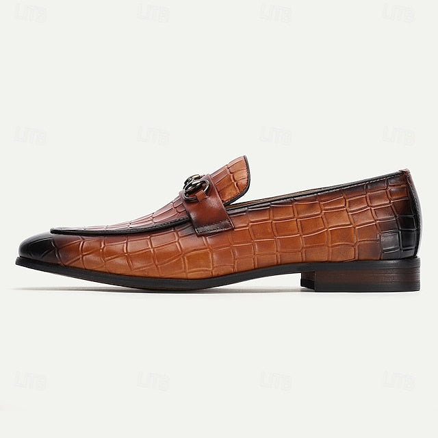 Men's Loafers Tassel with Suede Faux and Detail Brown