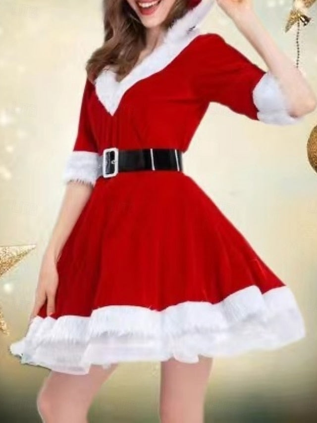 Christmas Women's Mini Dress A Line Dress Casual Daily
