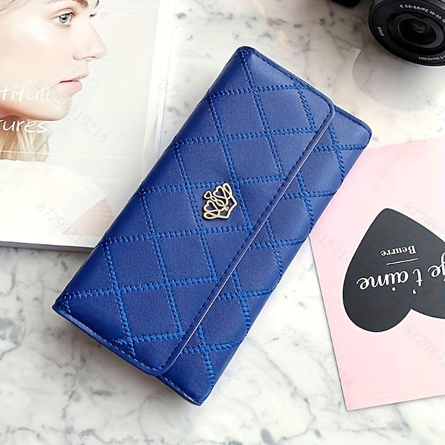 Gold Crown - Wallet Pink Emblem Women's with Quilted