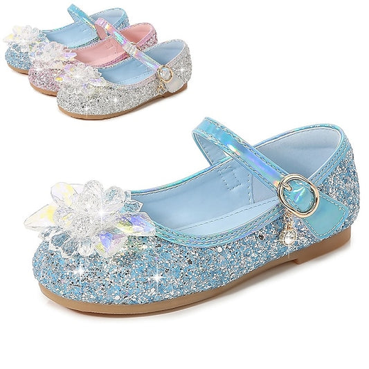 Girls' Princess Walking Portable Shoes Flats PU Leather