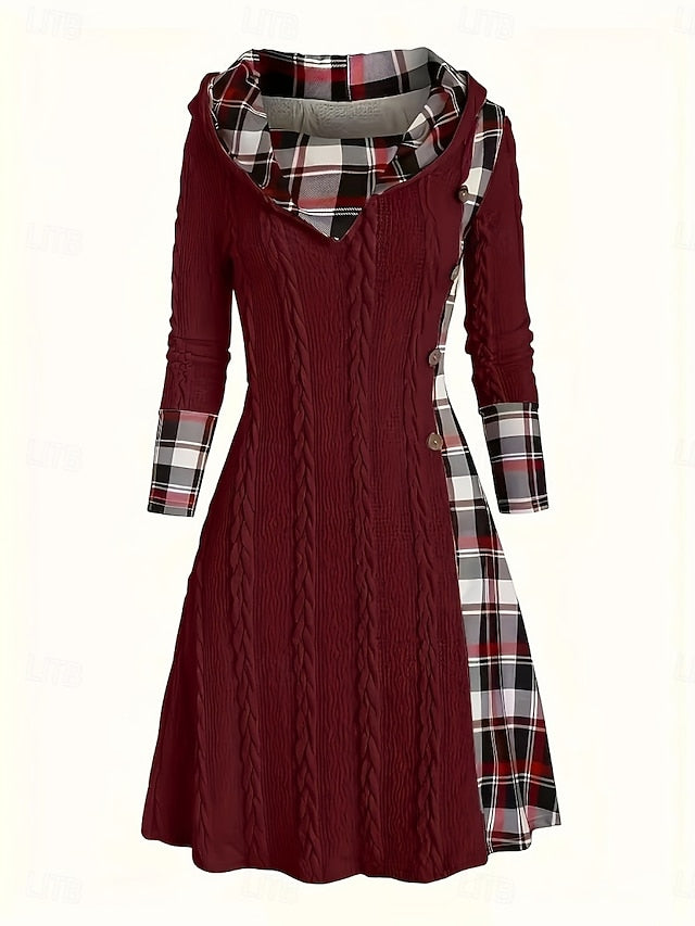 Christmas Women's Midi Dress A Line Dress Casual Daily
