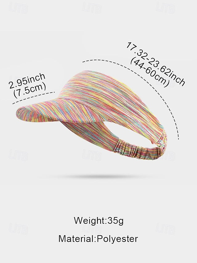 Women's Elastic Sports Hollow Top Sun Hat - Lightweight UV