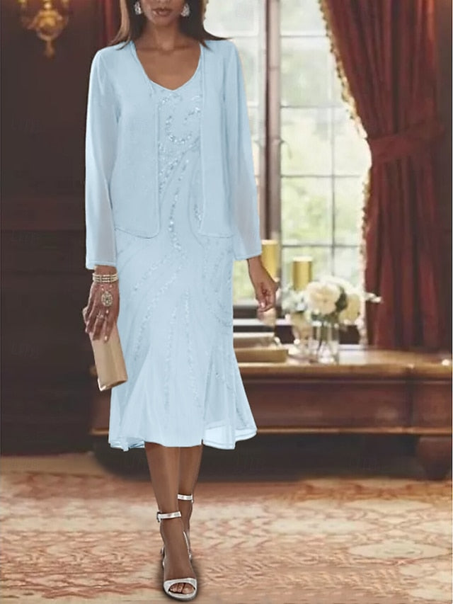 Wedding Mermaid of Mother the Beach Two Formal Piece Bride Dress