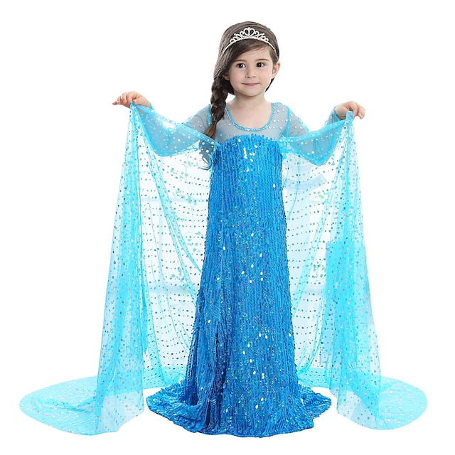 Princess Elsa Dress Movie Girls' Flower Frozen Girl