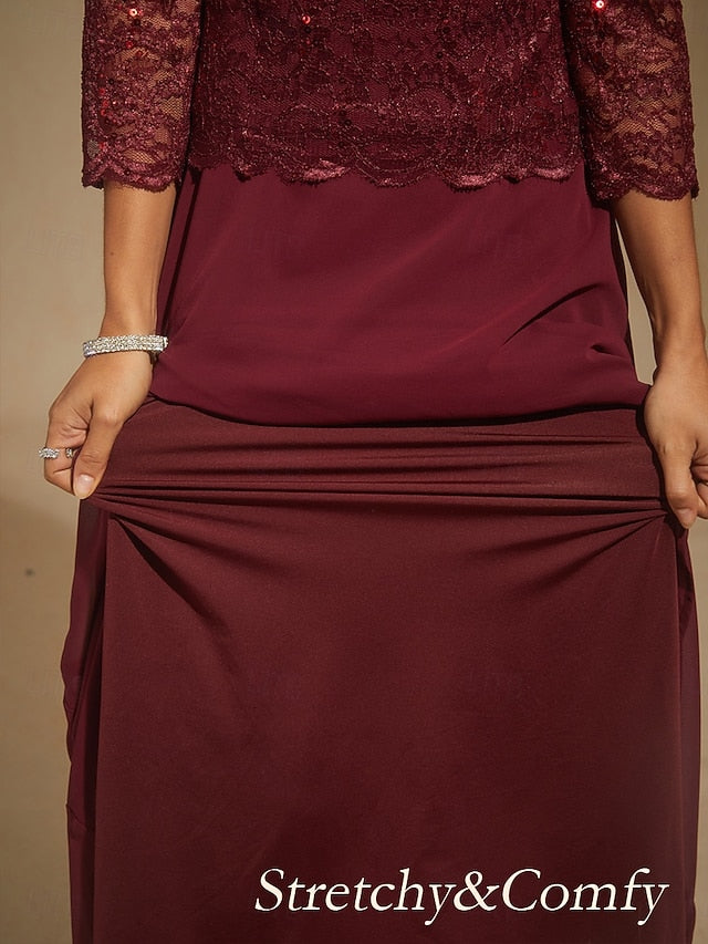 Women's Midi Dress Chiffon Dress A Line Dress Elegant