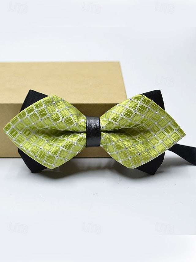 Bow Christmas with Tie Geometric Pattern Men's