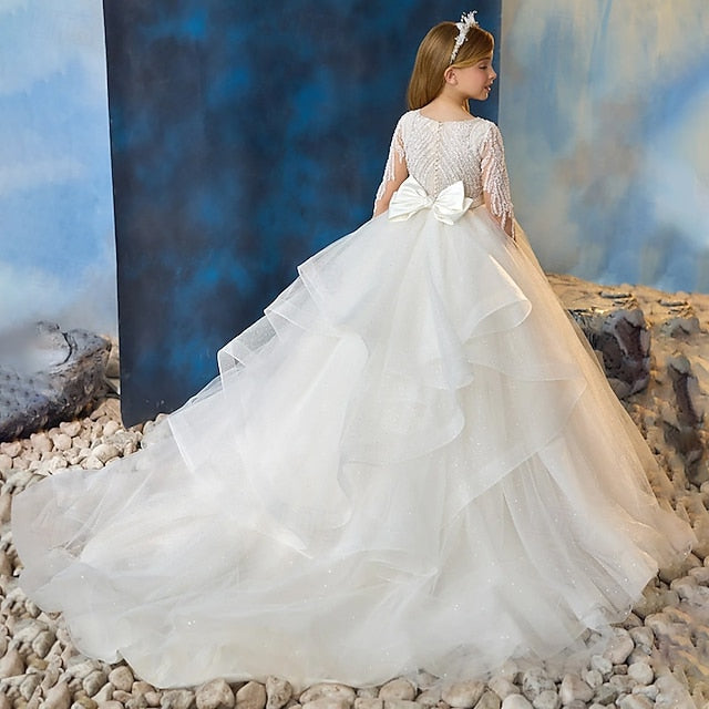 Girls' Flower Girl Party Kids Dress Communion First