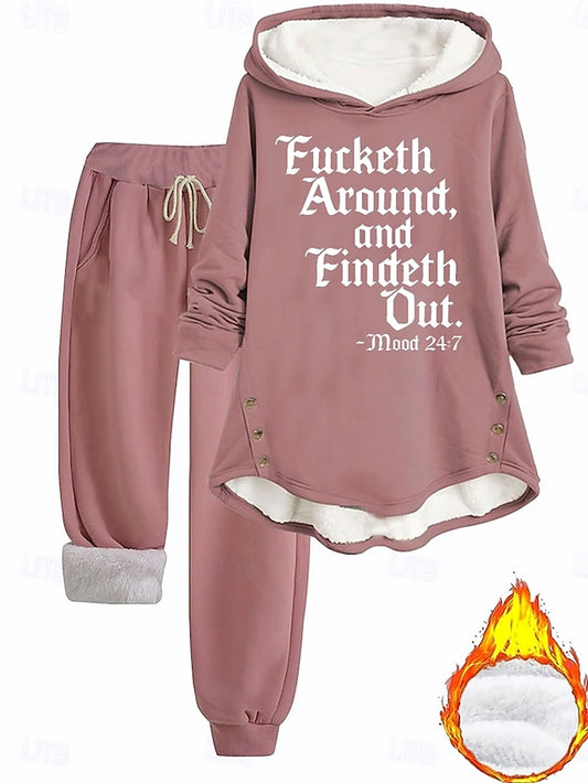 Women's Hoodie Long Sleeve Hooded Graphic Letter Drawstring