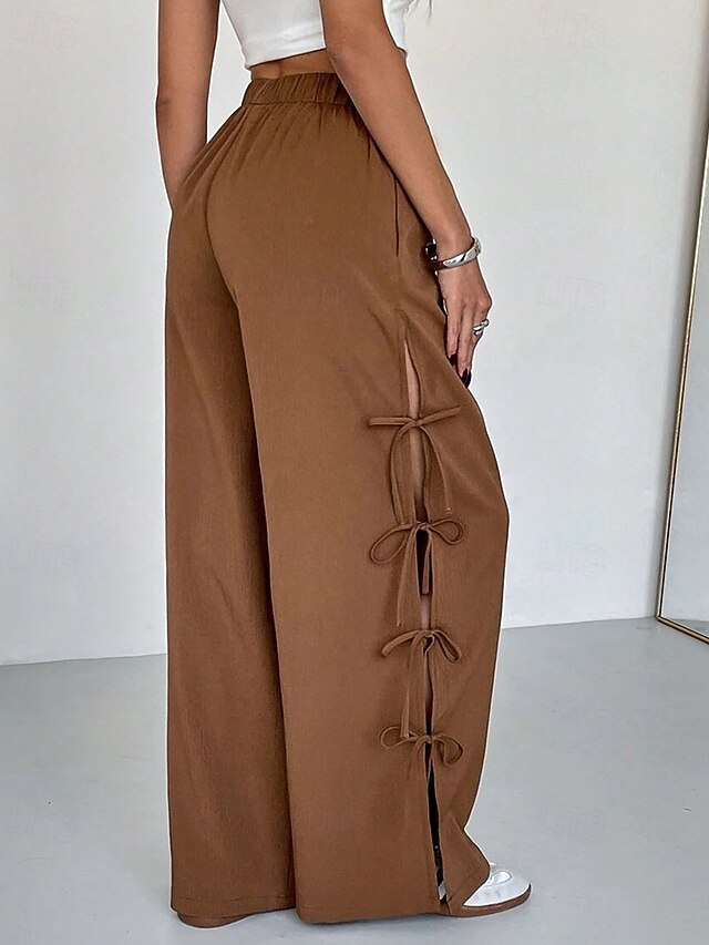 Women's Wide Leg Chinos Vacation Streetwear Casual Full
