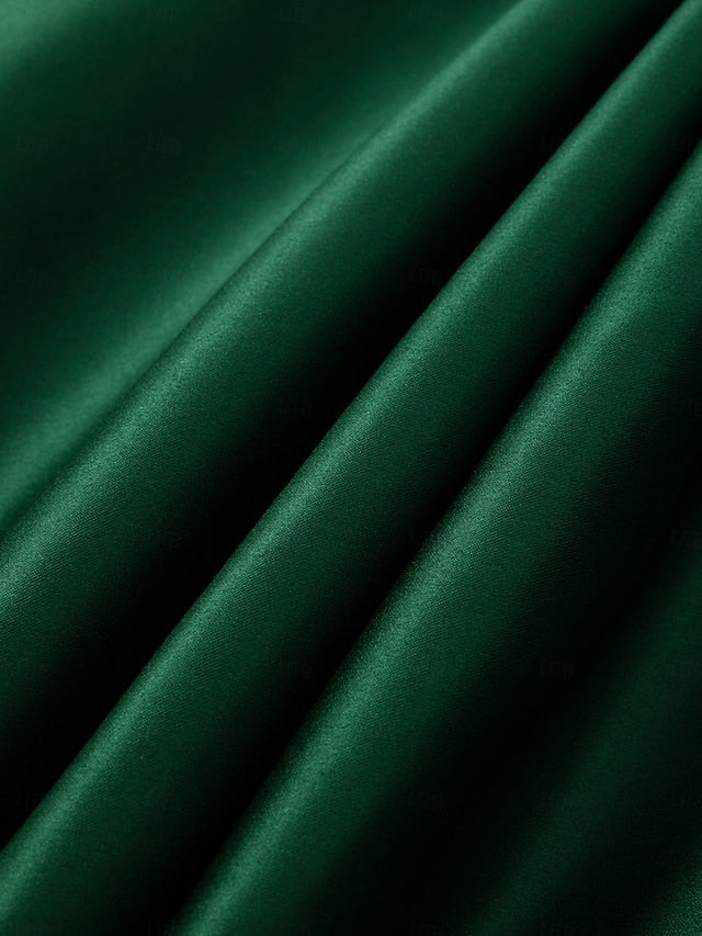 Evening Dress Floor A-Line High Gown Formal Split Wedding Guest