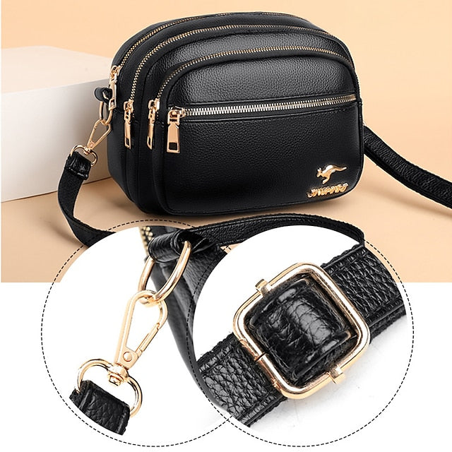 Crossbody Dome PU Bag Leather Shoulder Women's