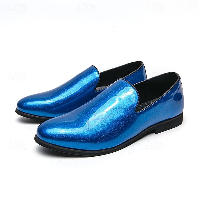 Slip-On Metallic Shiny – Men's Loafers Gold Fashionable